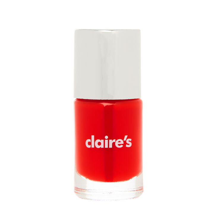Vernis &agrave; ongles rouge brillant,