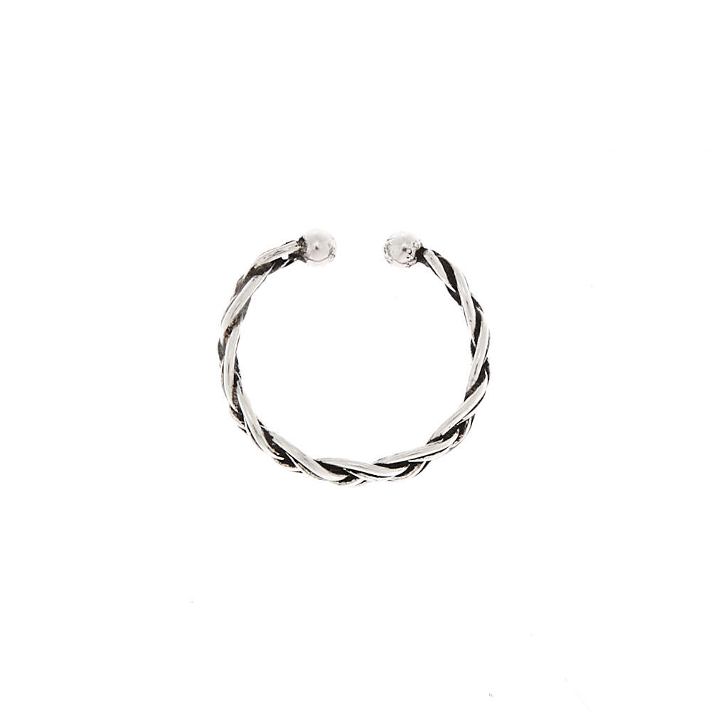 Sterling Silver Twisted Faux Nose Ring,
