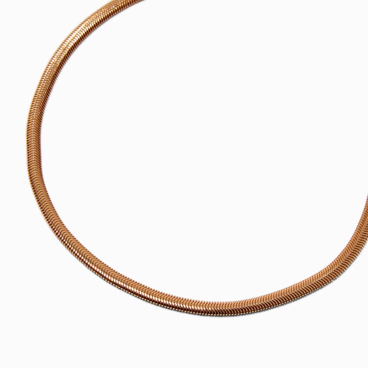 Collier de cha&icirc;ne serpent couleur dor&eacute;e,