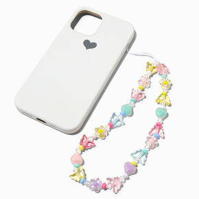 Dragonne pour portable papillon pastel,