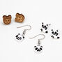 Panda Bear Mixed Earring Set - 3 Pack,