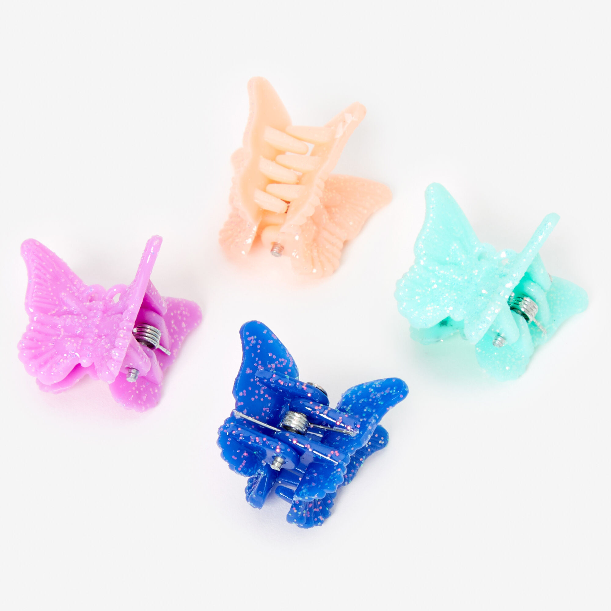 Claire's Club Rainbow Butterfly Mini Hair Claws - 8 Pack,