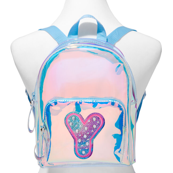 Holographic Initial Mini Backpack - Y,