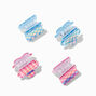 Checkered Retro Mini Hair Claws - 4 Pack,