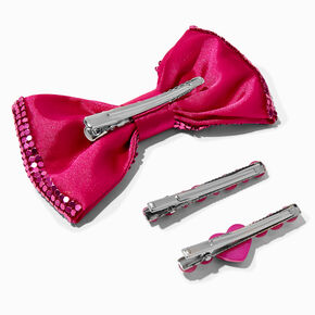 Claire&#39;s Club Hot Pink Bow Hair Set - 3 Pack,