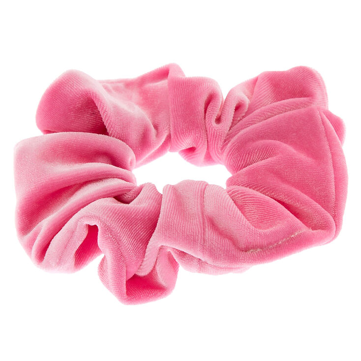 Medium Velvet Hair Scrunchie - Pink,