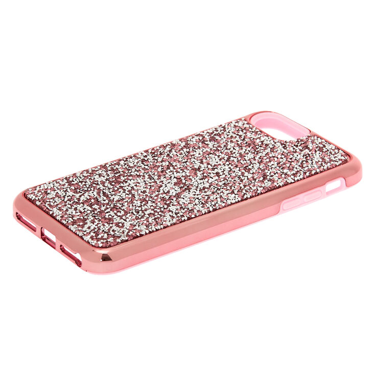 Pink Crushed Stone Protective Phone Case - Fits iPhone 6/7/8,