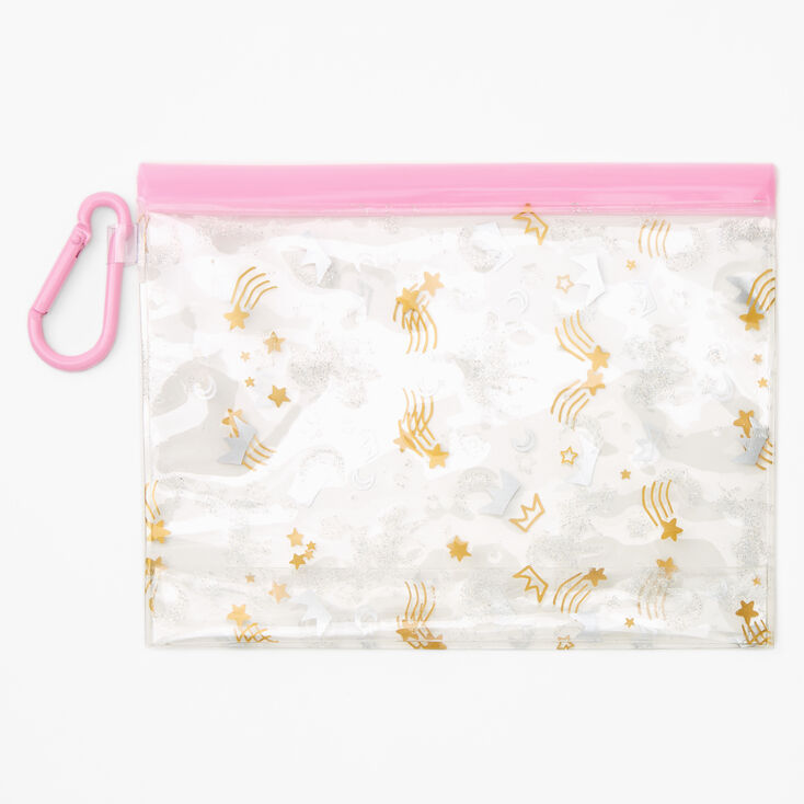 Glitter Star Face Mask Pouch - Pink,