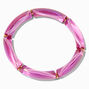 Purple Iridescent Tube Stretch Bracelet,