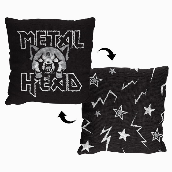 Sanrio&reg; Aggretsuko&reg; Metal Head Double Sided Jacquard Pillow &#40;ds&#41;,