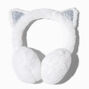 Glitter White Cat Earmuffs,