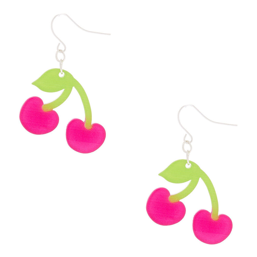 Pink Claires Girls 1.5 Pom Pom Drop Earrings