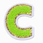 Lime Green C Initial Stick-On Patch,