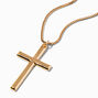 Gold-tone Cross Pendant Necklace,