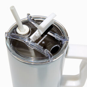 White Holographic Stainless Steel Handled Tumbler,