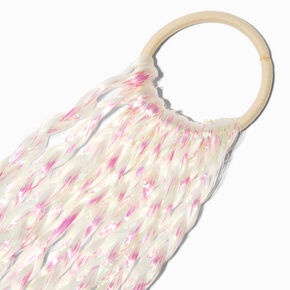 Iridescent Tinsel Faux Hair Tie,