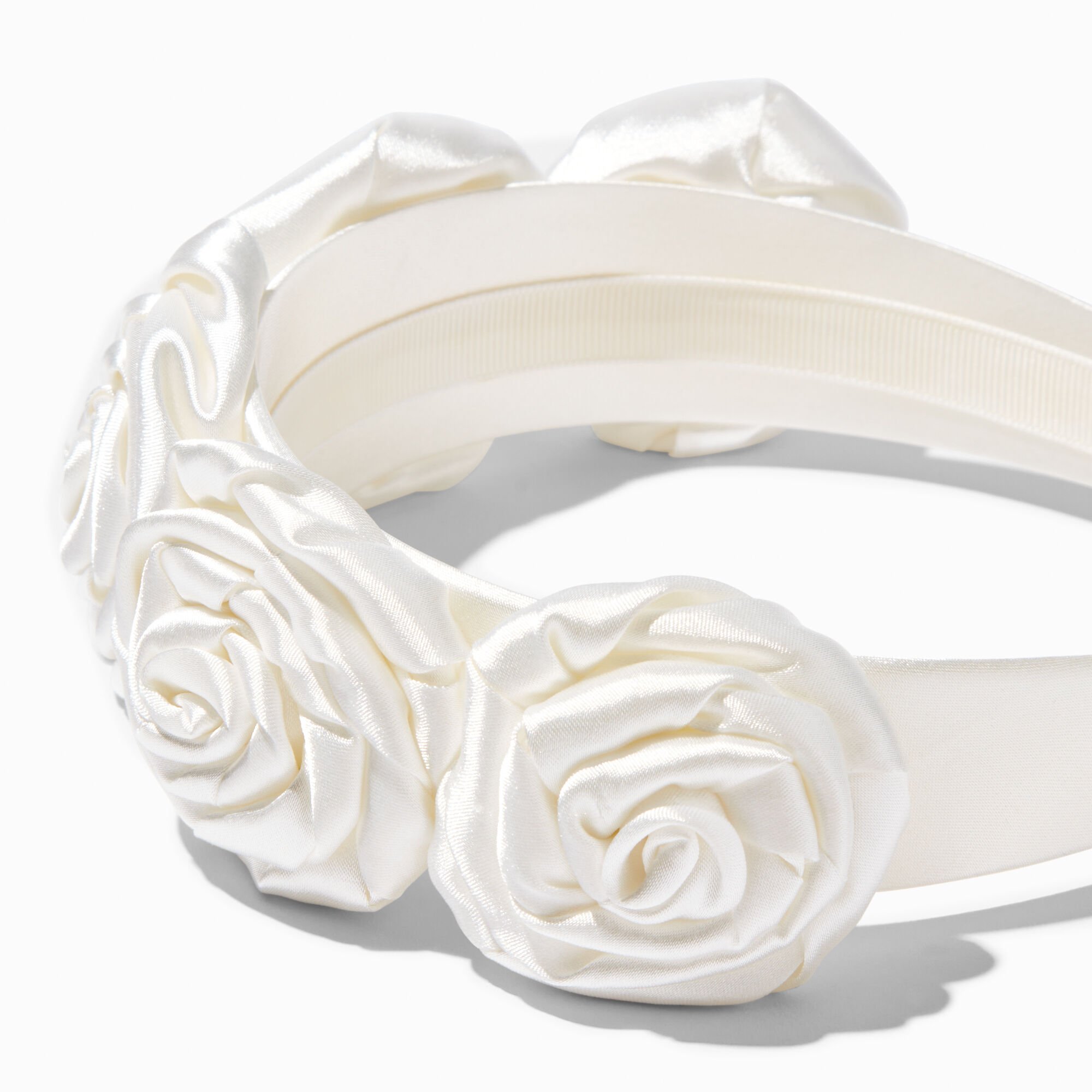 View Claires Roses Floral Headband White information