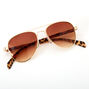 Claire&#39;s Club Leopard Print Aviator Sunglasses,