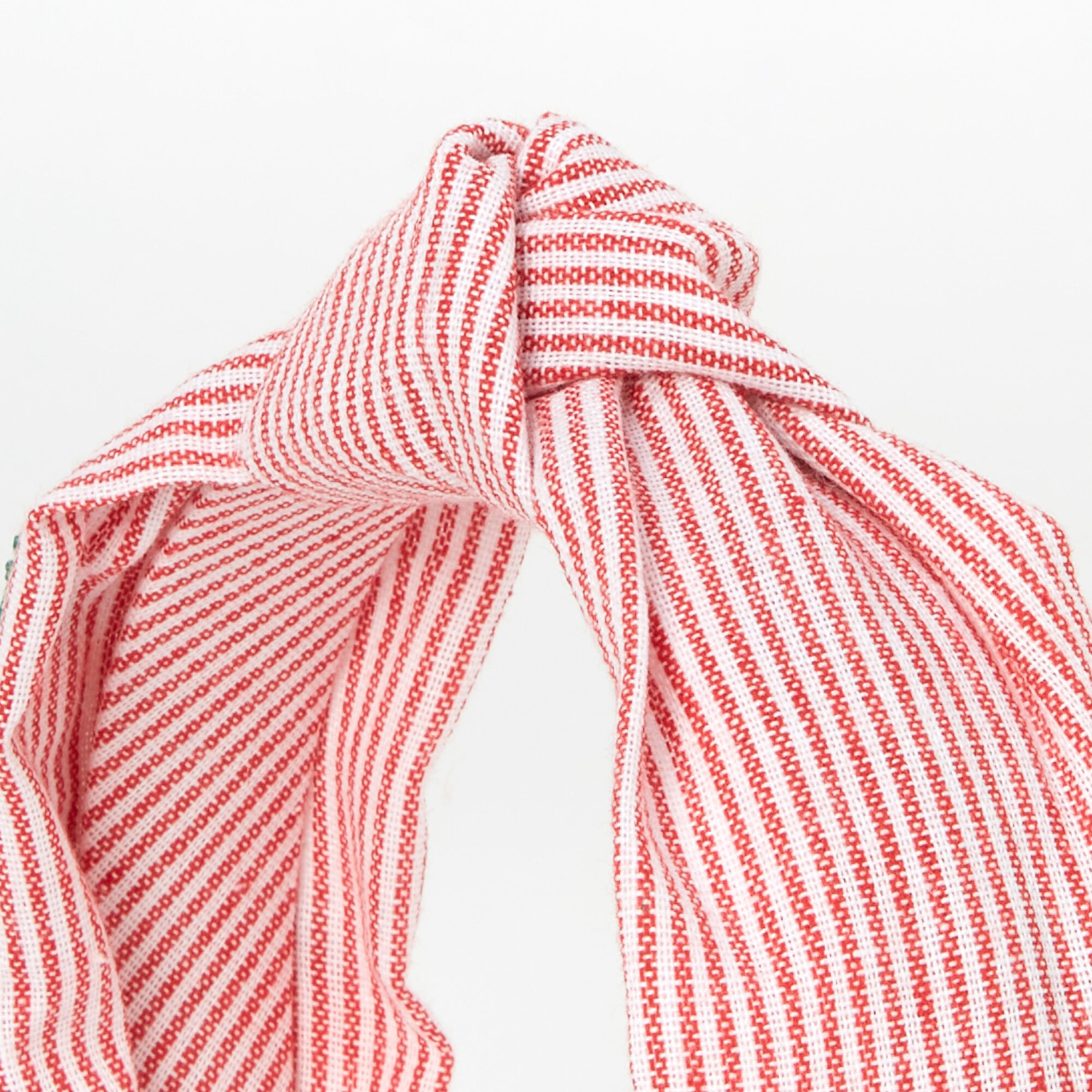 Red & White Striped Cherries Knotted Headband,