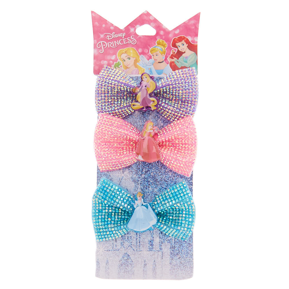 - U Choose Blue & Pink Clips Or Bobbles Design #5 Disney Princess Hair Bows 