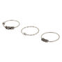 Lot de 3 paires d&rsquo;anneaux de cartilage torsad&eacute;s d&#39;inspiration balin&eacute;enne 22&nbsp;g couleur argent&eacute;,