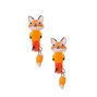 Boucles d&#39;oreilles avant et arri&egrave;re renard,