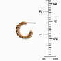 Gold-tone Twisted Rope 20mm Hoop Earrings,