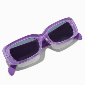 Lunettes de soleil rectangulaires violettes,