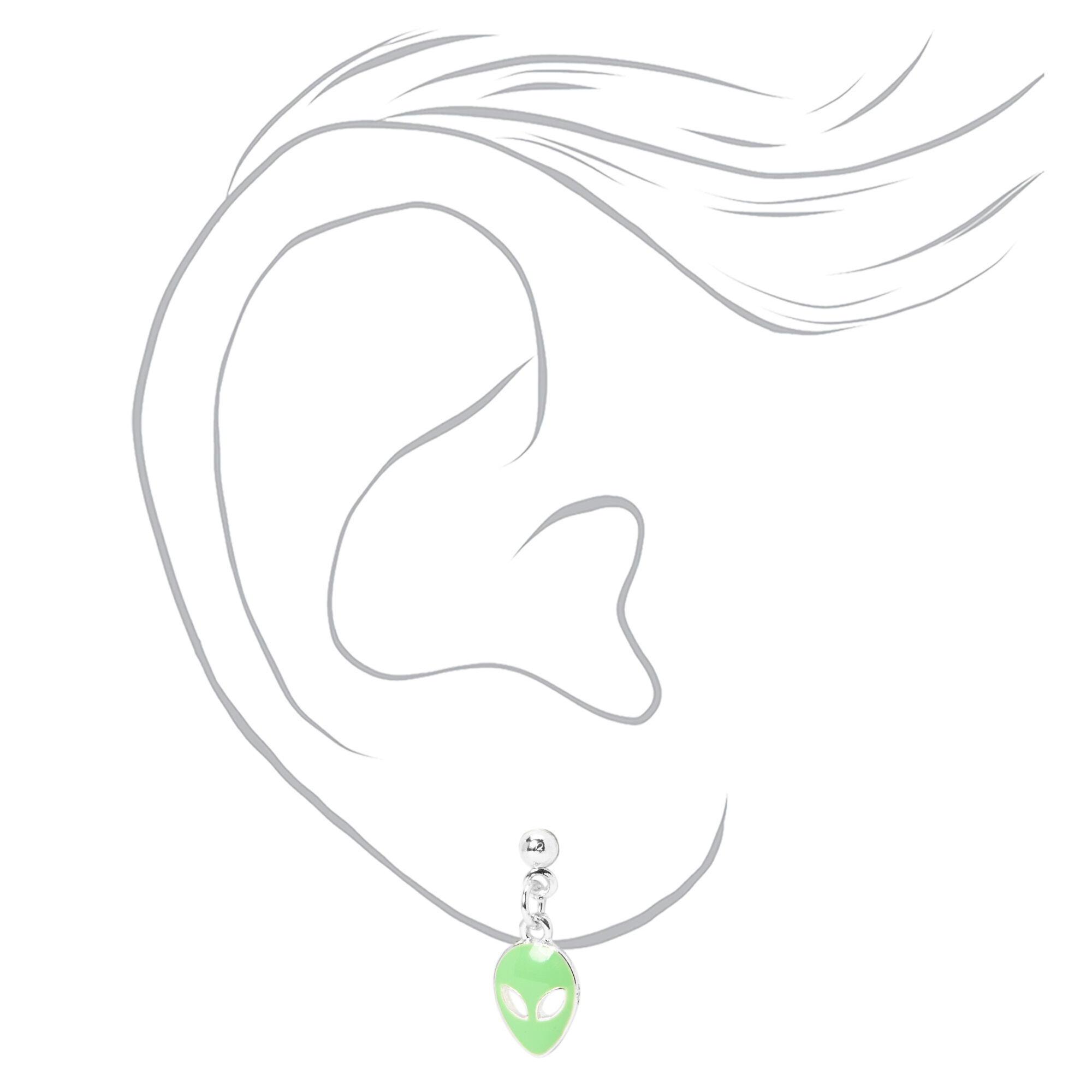 Silver 0.5" Celestial Drop Earrings - 3 Pack,