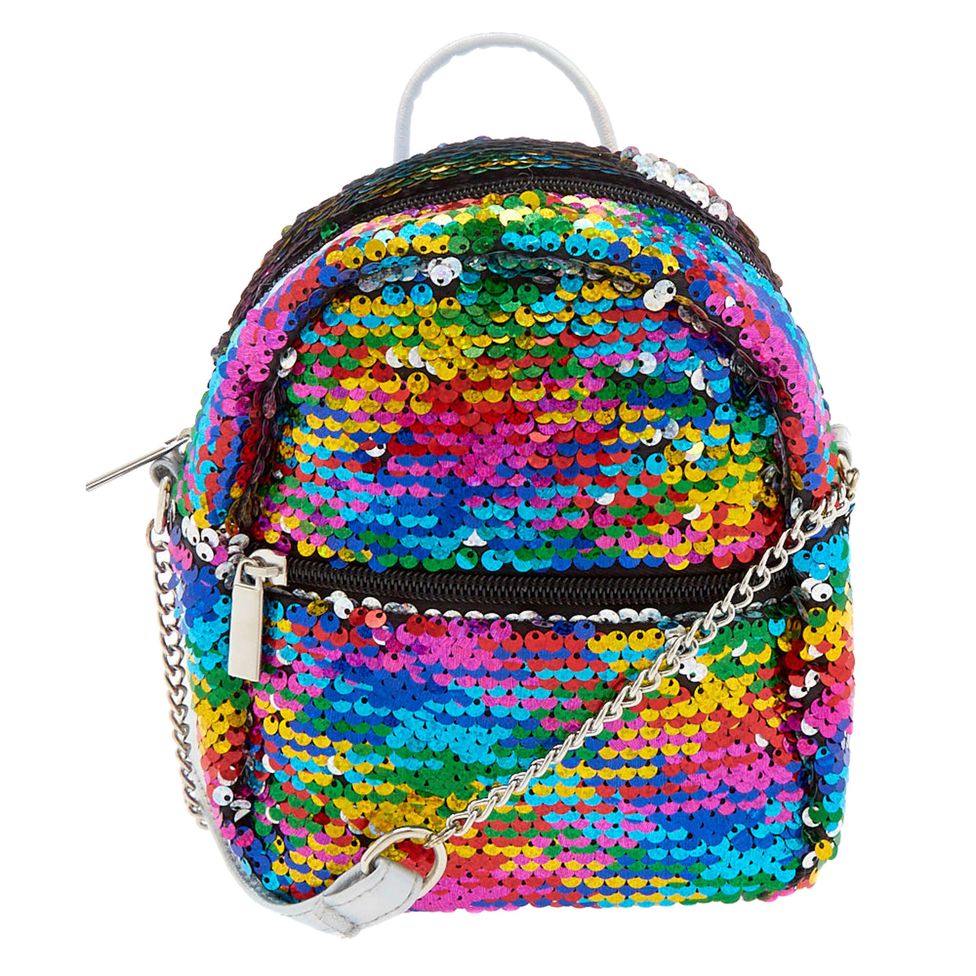 Mini top sequin backpack