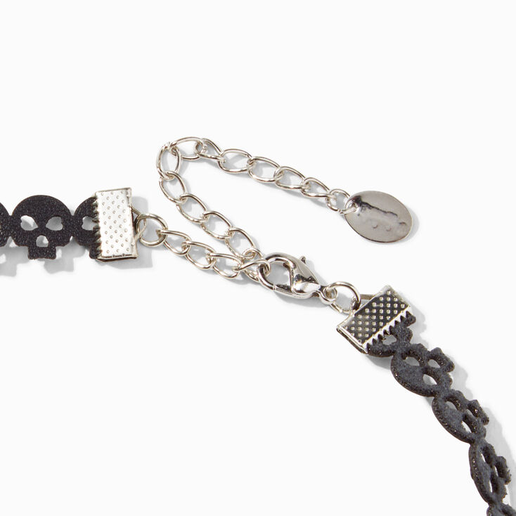 Black Skull &amp; Spider Tattoo Choker Necklaces - 2 Pack,
