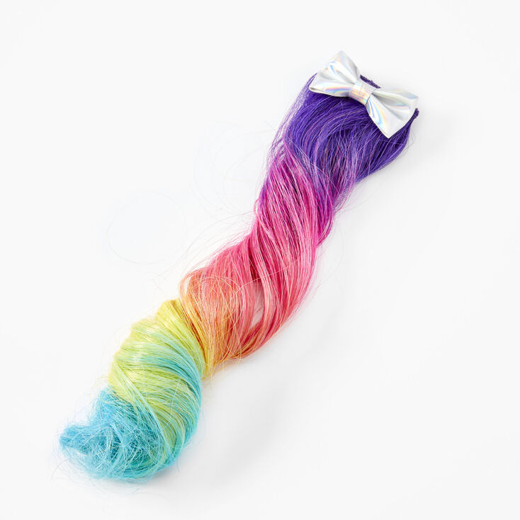 Claire&#39;s Club Rainbow Ombre Faux Hair Clip,