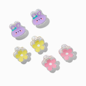Claire&#39;s Club Bunny Daisy Hair Claws - 6 Pack,