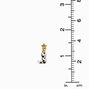 18K Gold Plated Cow Print Cowgirl Boot Drop Earrings,