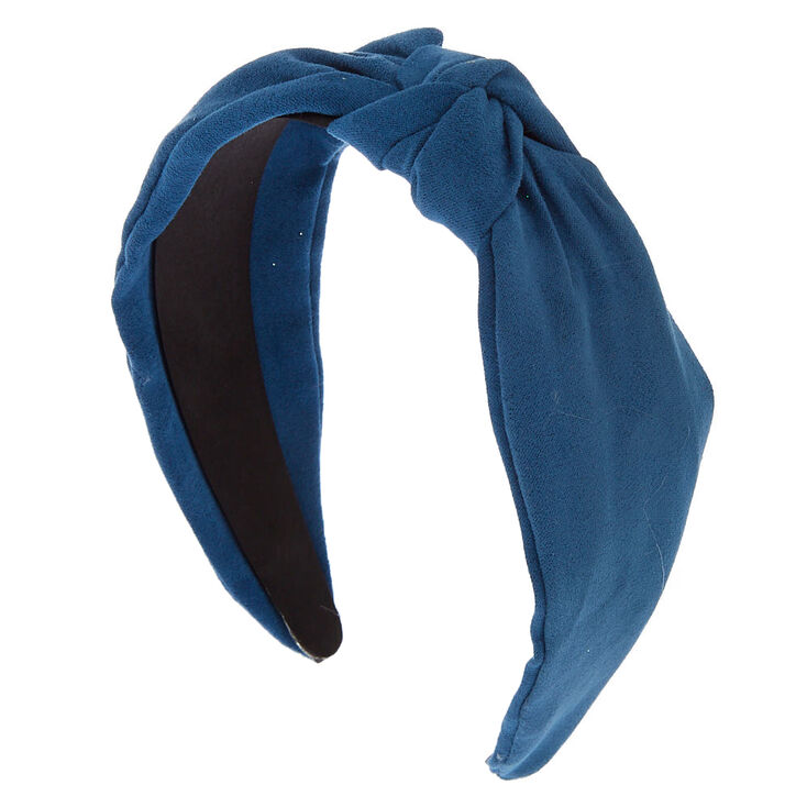 Claire's Bandeau en daim noué bleu