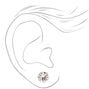 C LUXE by Claire&#39;s Sterling Silver Cubic Zirconia 7MM Round Cupcake Stud Earrings,