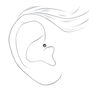 Black Titanium 16G Spike Mixed Tragus Flat Back Stud Earrings &#40;3 Pack&#41;,