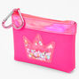 Pink Crown Shaker Mini Keychain Wristlet,