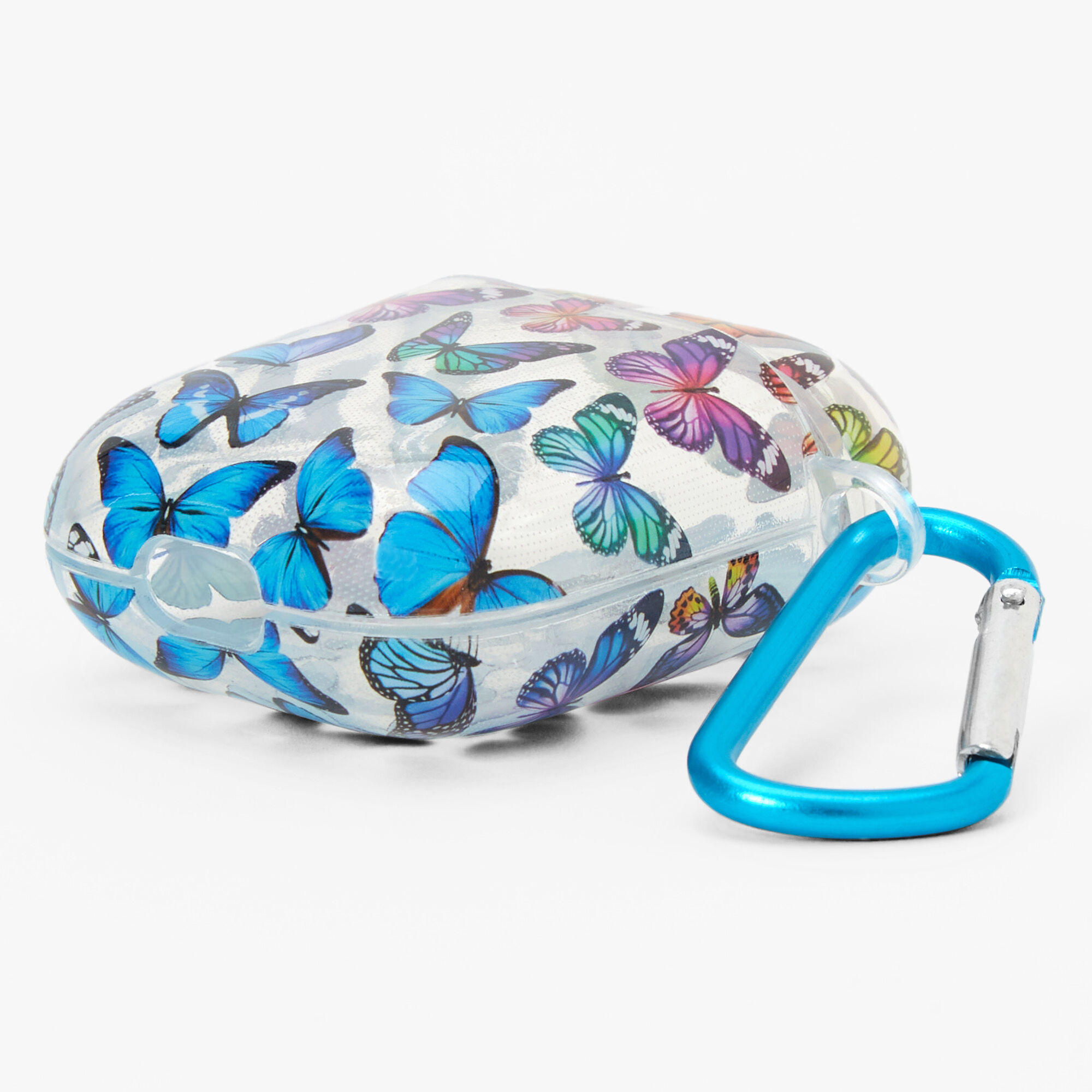 Étui pour coque d’écouteurs en silicone papillon arc-en-ciel - Compatible avec les AirPods® de Apple,