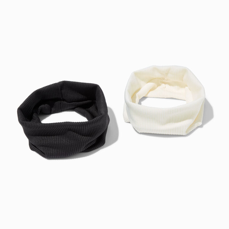 Black &amp; Ivory Headwraps - 2 Pack,