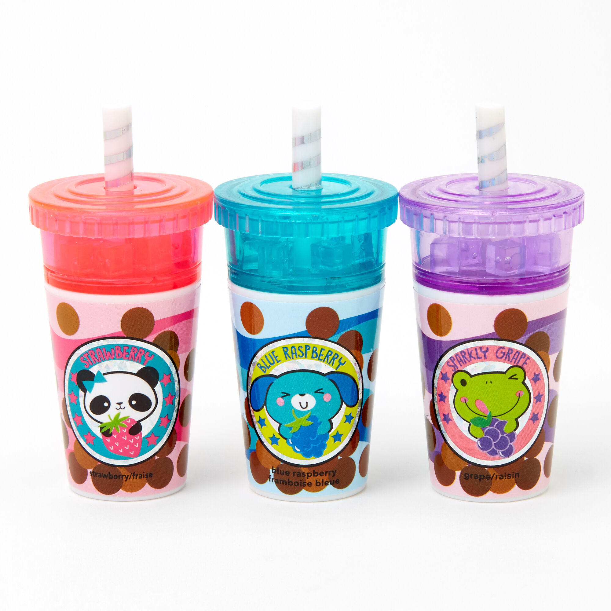 Shaker Drink Cup Lip Balm Set - 3 Pack,