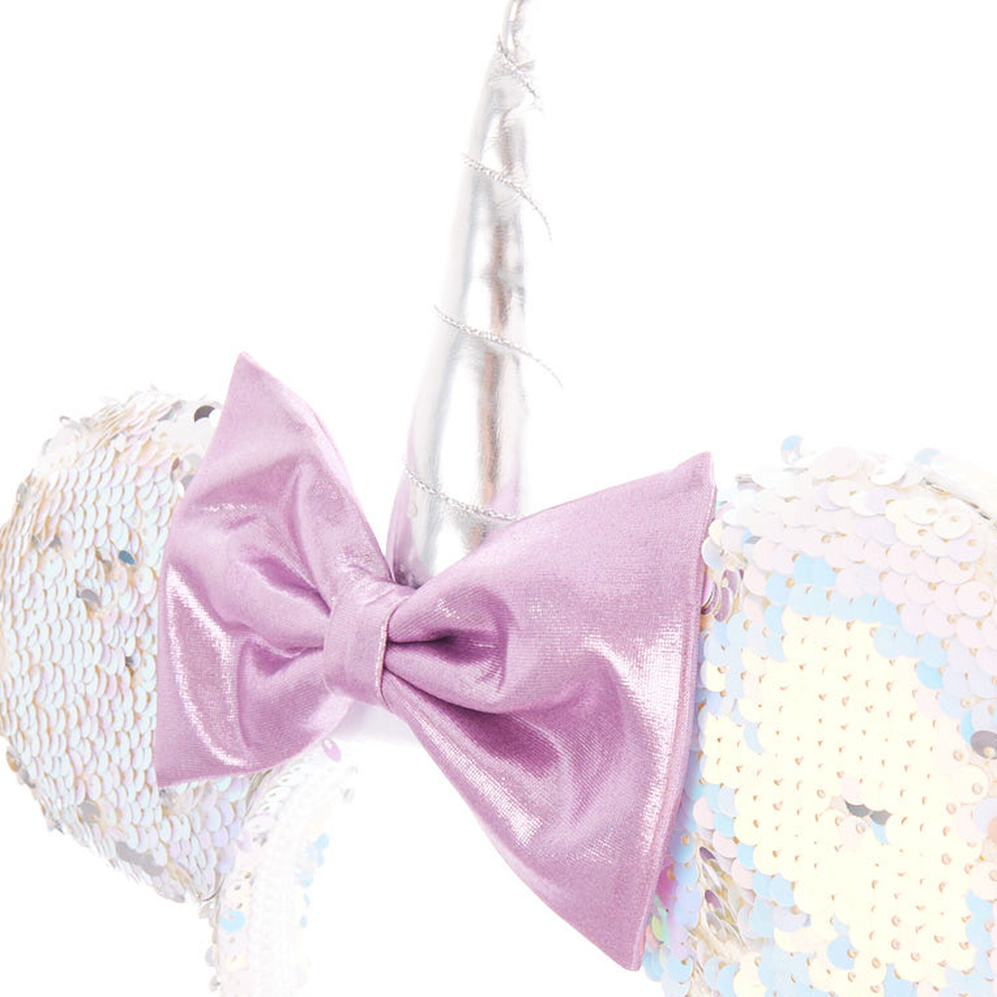 Disney Unicorn Minnie Mouse Sequined Ears Headband Silver Claire S