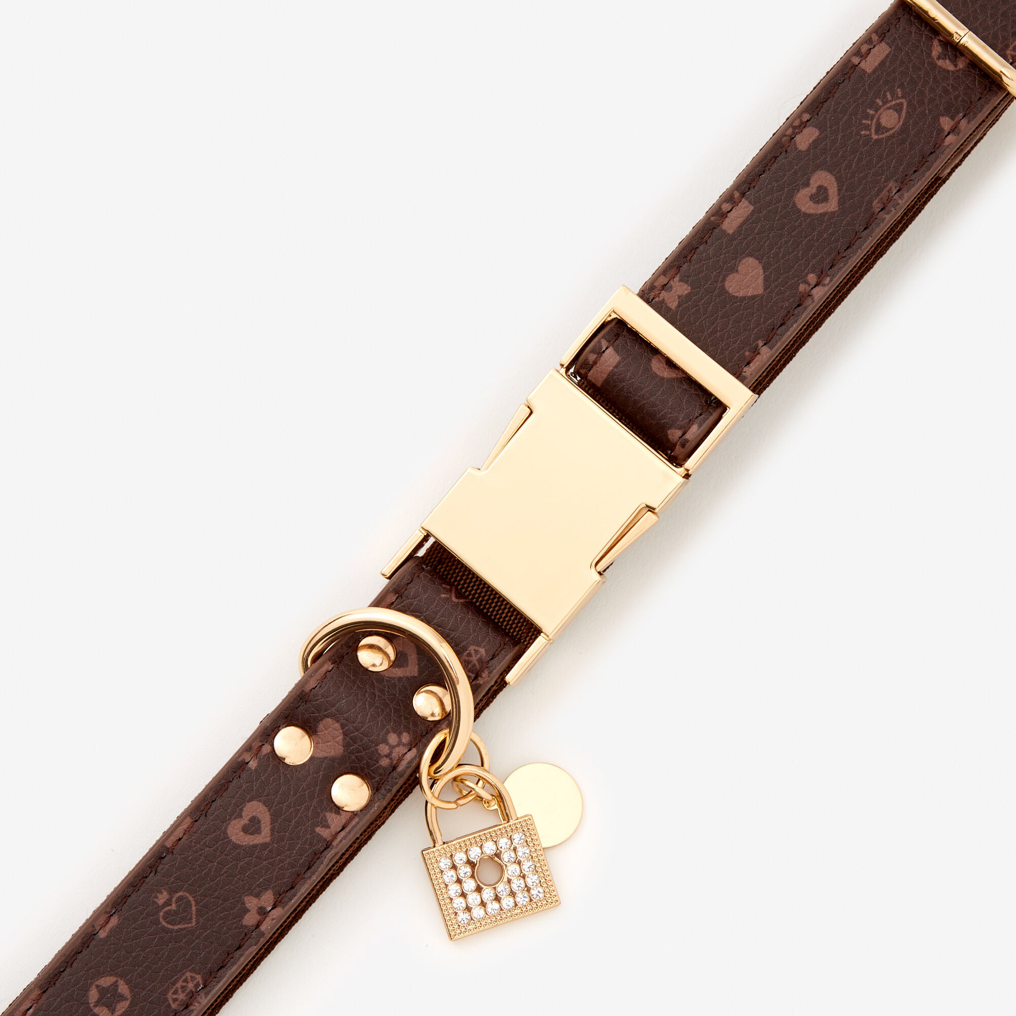 Brown Status Symbols Dog Collar - Medium/Large,