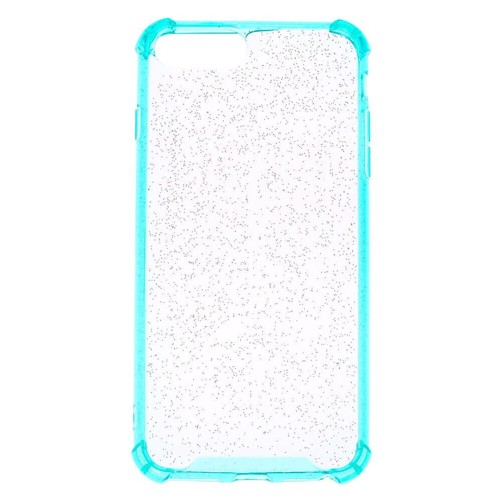 Clear Mint Glitter Protective Phone Case - Fits iPhone® 6/7/8 Plus,