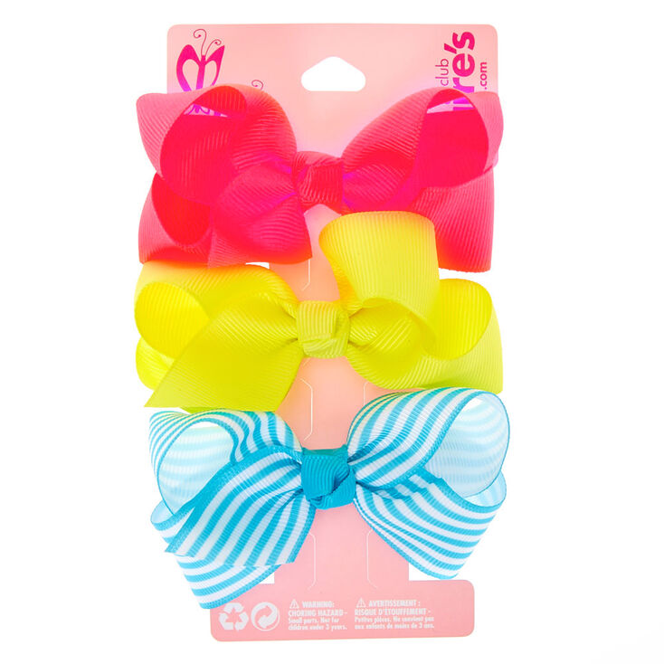 Claire&#39;s Club Ribbon Hair Bows - 3 Pack,