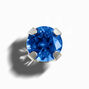 Kit de piercing Claire&#39;s Exclusive avec clous d&rsquo;oreilles saphire bleu 3mm en or 9 carats au fini rhodi&eacute; cr&eacute;&eacute; en laboratoire avec lotion de soin,