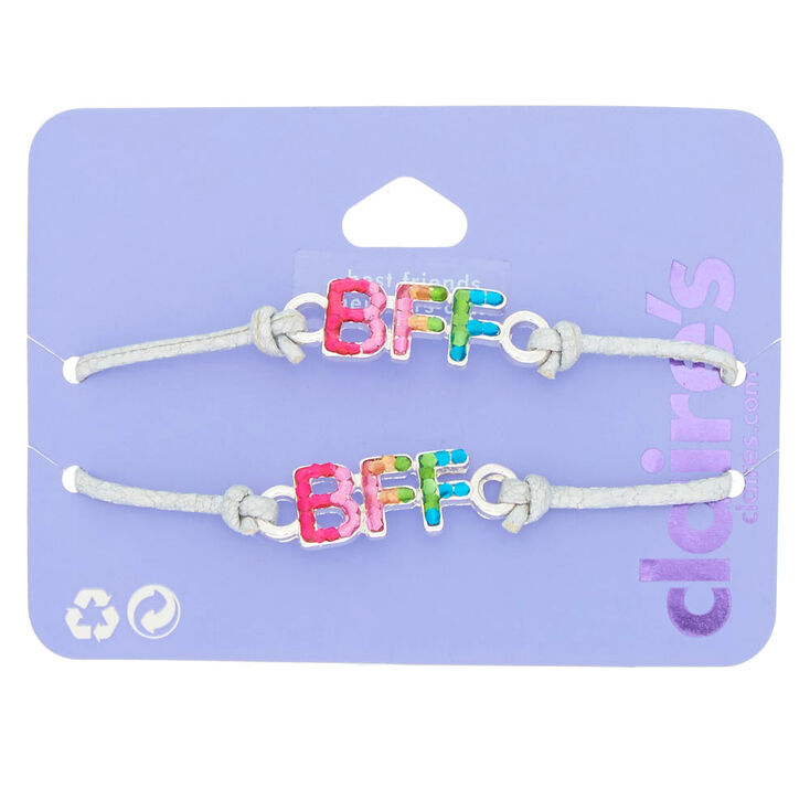 Holographic Best Friends Charm Bracelets - 2 Pack,