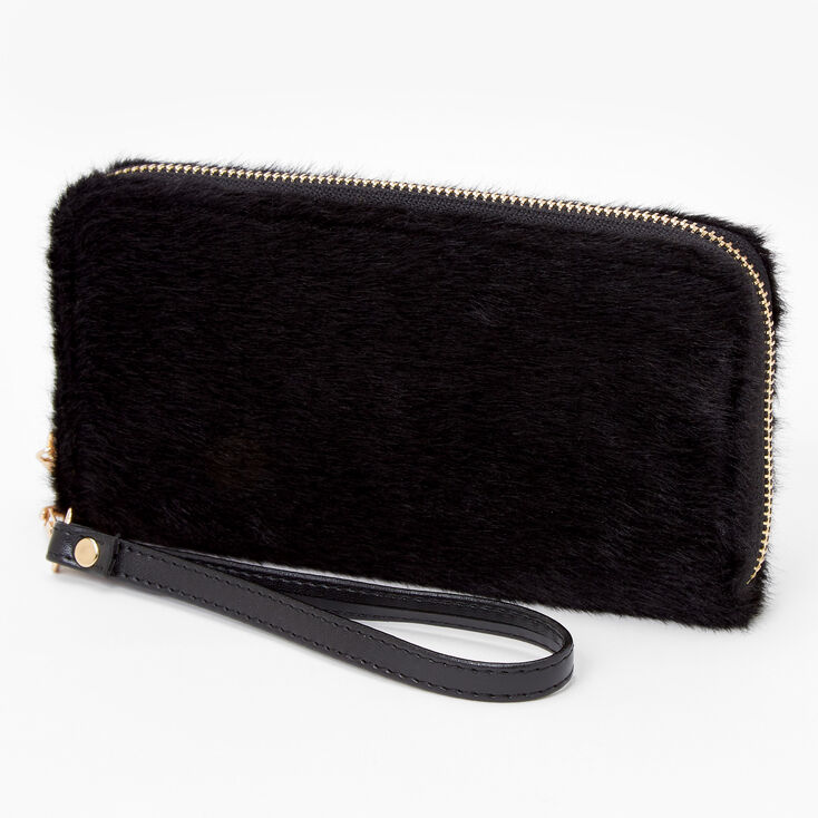 Furry Wristlet - Black,