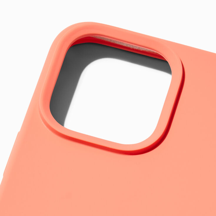 Solid Coral Silicone Phone Case - Fits iPhone&reg; 14 Pro Max,
