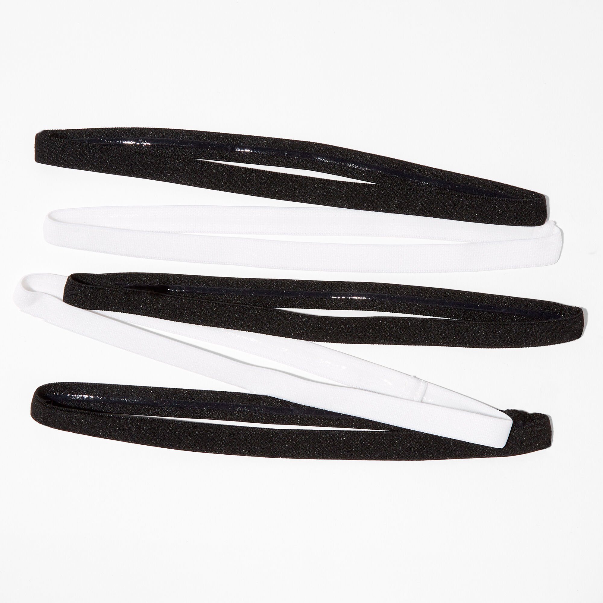 Mixed Black & White Narrow Band Sport Headwraps - 5 Pack,